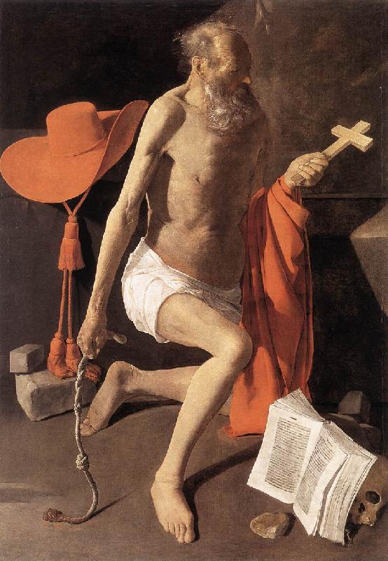 LA TOUR, Georges de St Jerome sv Sweden oil painting art